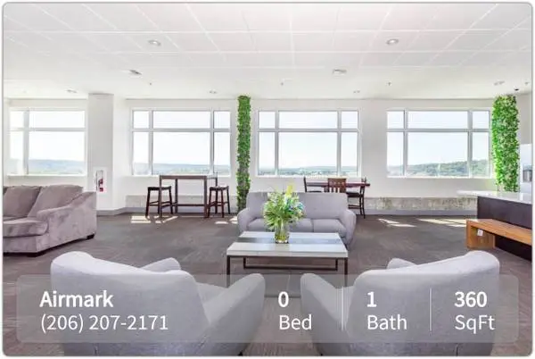 Amazing views and serene living can be yours! Studio 360 SqFt!