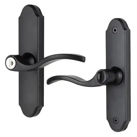 Wright lockable matte black storm door handle kit - Open box