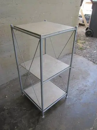 Three Tiered Table with Porcelain Tile Shelves