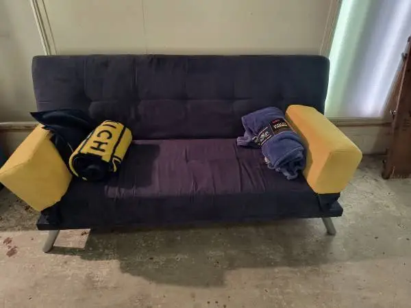 Michigan Notre Dame Convertible Futon Sofa Sleeper Couch Drums Garage