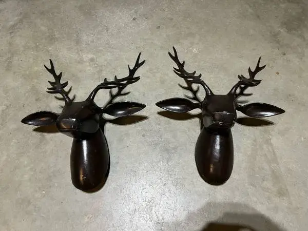 Cast aluminum animal heads