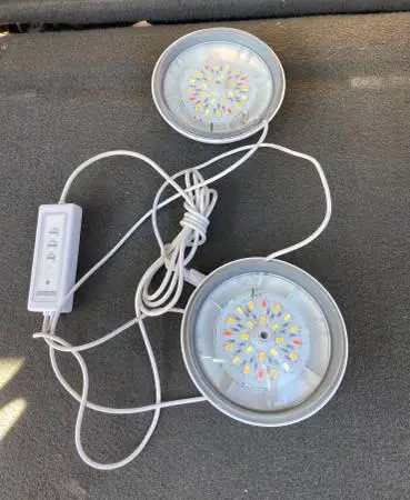 2 LED Puck Lights with Remote