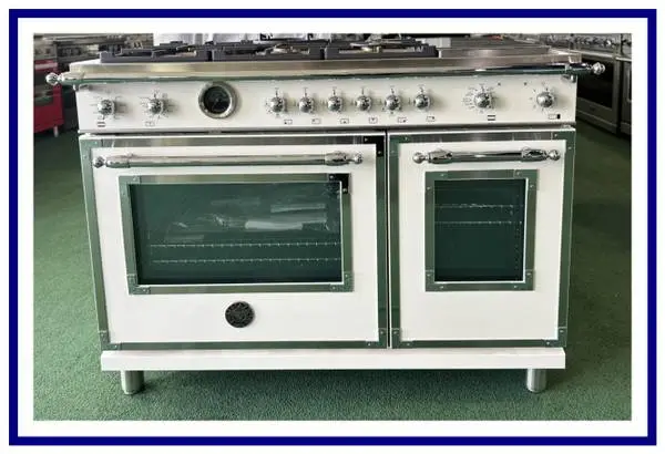 Bertazzoni Heritage 48 Free Standing Dual Fuel Range Ivory Gloss