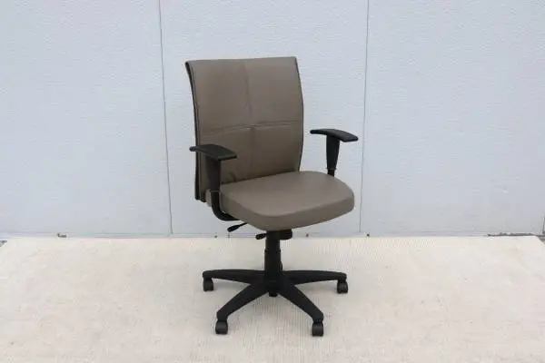 Steelcase Jacket Ergonomic Executive Desk Chair in Taupe Leather, New