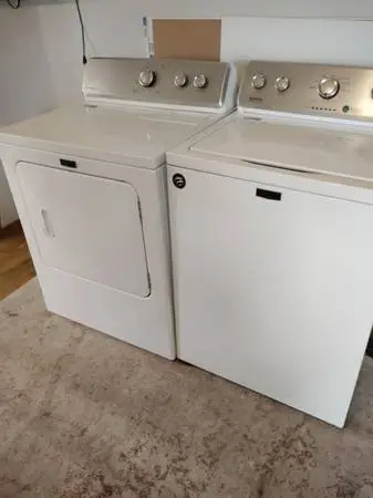 Maytag washer and electric dryer set delivery and installation is free