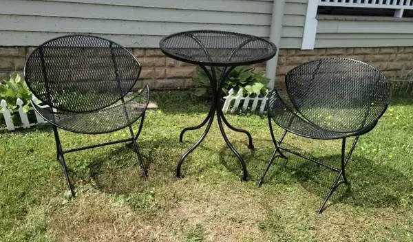 Mid-century Modern Orange Slice or Clamshell Chair Set