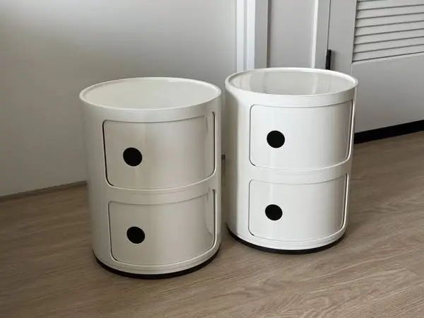 Pair of Authentic Kartell Componibili Storage Tables