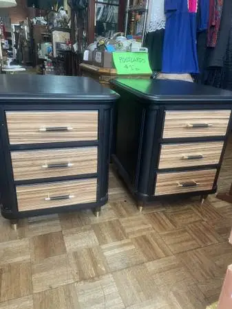 Pair of mid century modern nightstand nightstands