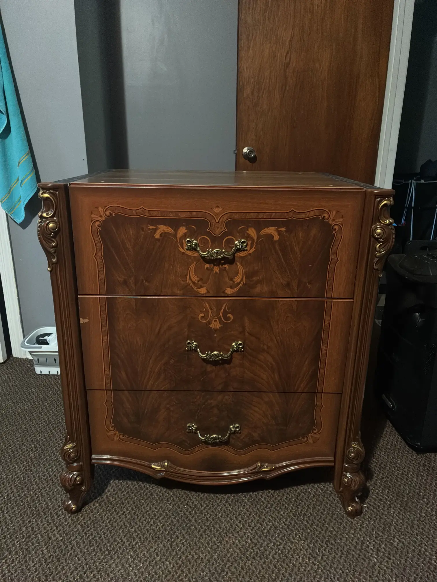 🇮🇹 Vintage Italian Made 3-Drawer Chest