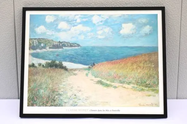 Claude Monet Path in the Wheat Fields at Pourville Artwork Print