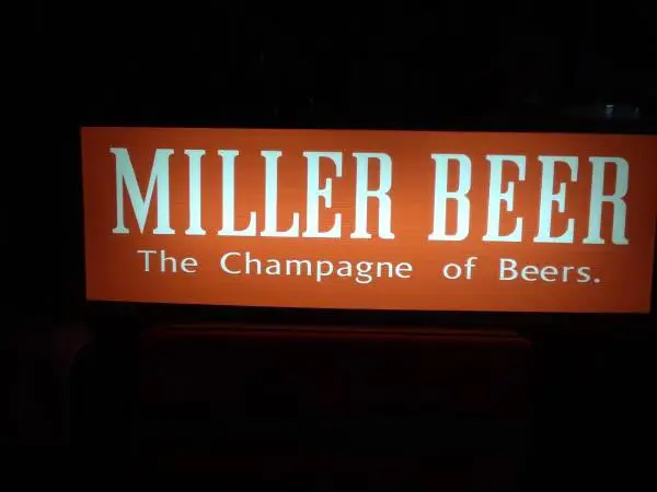 miller beer sign