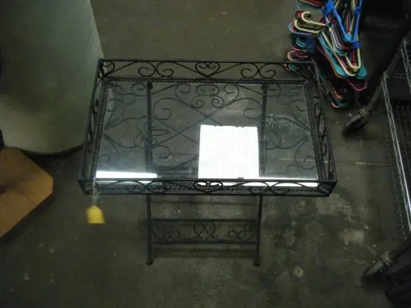Metal Glass Side Table