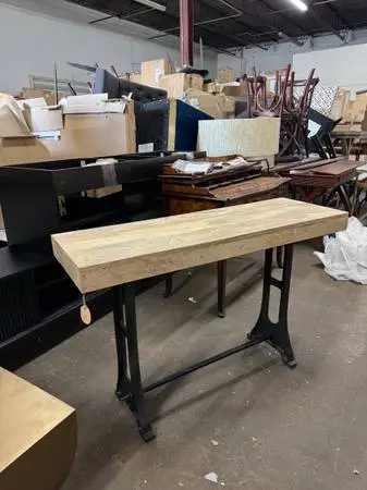 Handcrafted Mango Wood HEAVY Industrial Console Table
