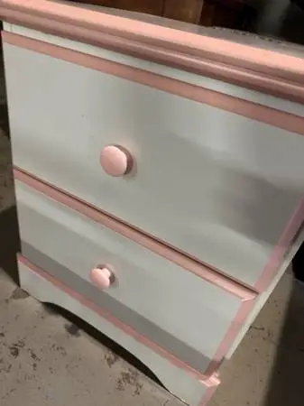 Two-Pink and White Nightstands