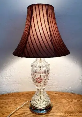 Collectible Crystal Cut Glass Table Lamp