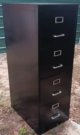 Cole,4-Drawer,Black,Legal File Cabinet,File Followers