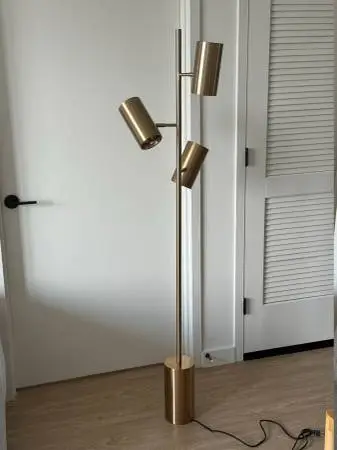 CB2 Trio Brass 3-Head Floor Lamp