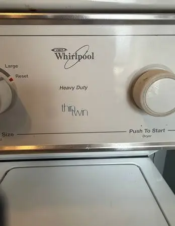 Whirlpool thin twin stacked washer dryer