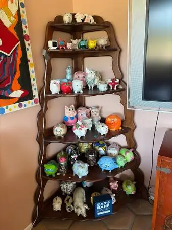 Hand Made Corner Display Shelf UNIQUE!