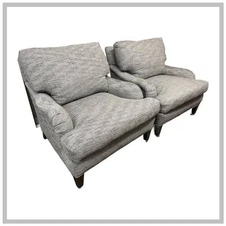 Crate & Barrel Essex Armchairs, Pair
