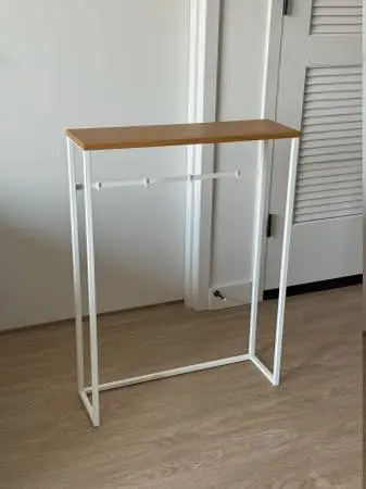 Yamazaki Home Narrow Entryway Console, White