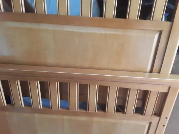 Solid wood headbord,footboard,and side rails