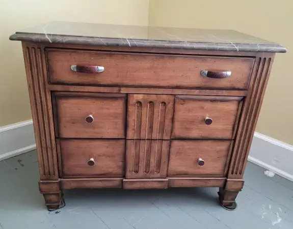 Destinations by Century Cabinet - Solid Wood w/ Marble Top