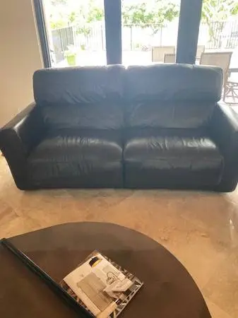 genuine leather sofa and loveseat