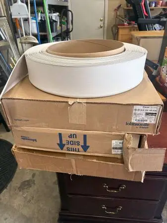 NEW Boxes of Coil Vinyl Wall Cove Base