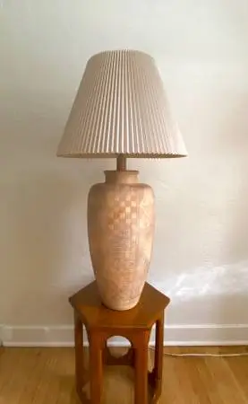 Rare Find - Vintage Postmodern Plaster Table Lamp, 1988