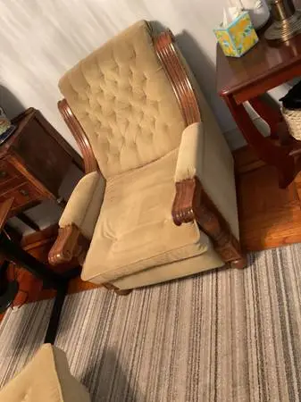 2 Matching Solid Wood Armchairs – Excellent Condition