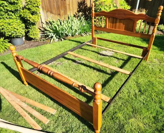 Full or Queen Solid Hardwood Bed Frame