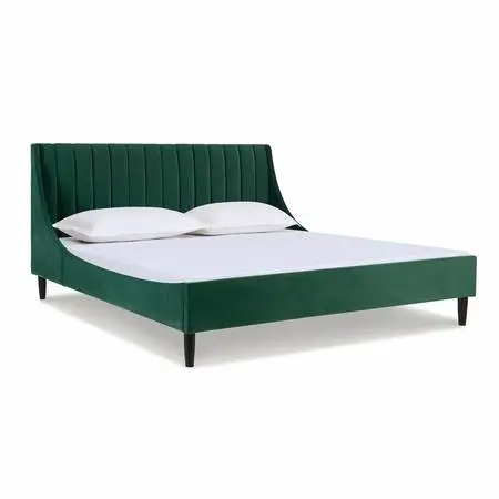 Helaina Upholstered Wingback Bed