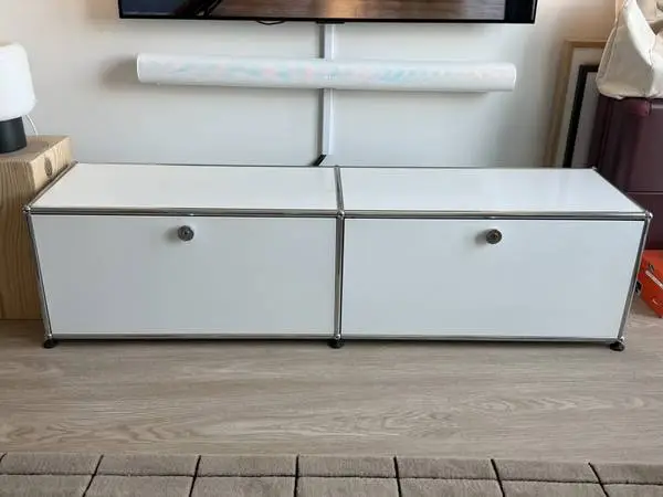 60-Inch White Storage Cabinet, USM Haller Dupe