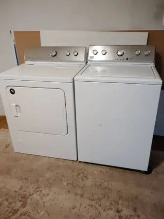 Maytag washer and gas dryer set delivery and installation is free