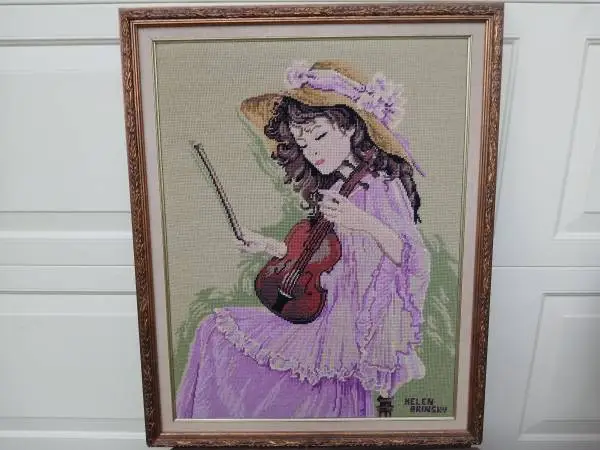 HANDMADE NEEDLEPOINT WALL HANGING