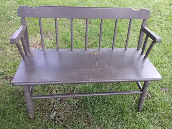 44 Vintage Settee Wood Wooden Bench