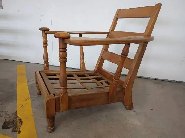 Vintage CUSHMAN Colonial Creation Paddle-Arm & Button Lounge Chair