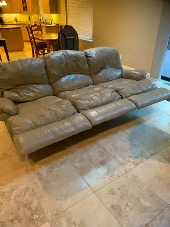 Leather Recliner Sofa