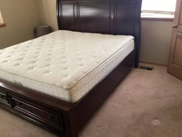 King size bed and media chest