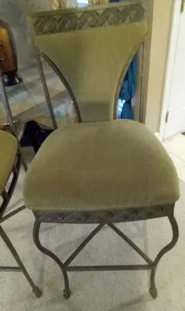 Bar Stools 3 set strong metal frame / soft fabrics material / Barstool