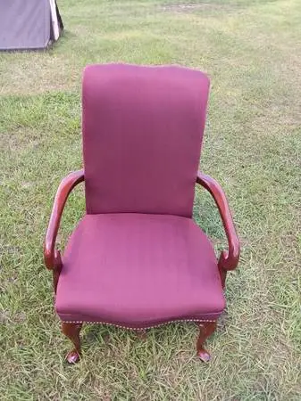 Red living room arm chair