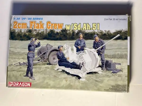 DRAGON 6368 2CM FLAK CREW W/SD.AH.51 1:35 SCALE FIGURE PLASTIC KIT