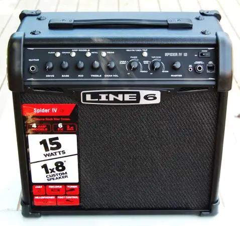 Line 6 Spider IV 15 Guitar Amplifier 15W Portable Combo Amp in Box!