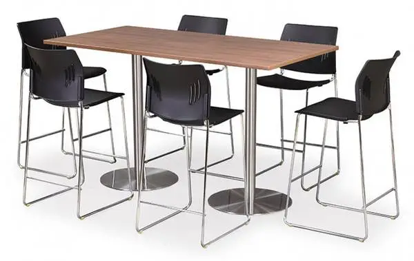 * Several colors New Poly Bar Height Stacking Chairs Weight Cap 275 LB