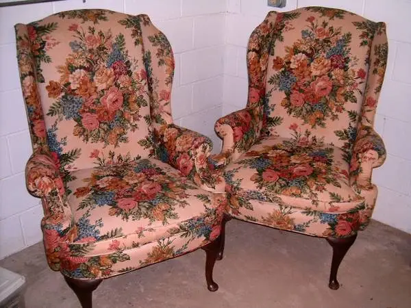 Early American Wing Back Chairs