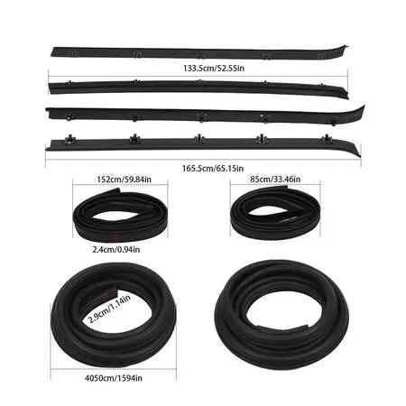 81-87 c10 door weatherstripping kit lh/rh