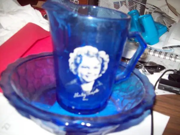 1950s Shirley Temple Cream Pitcher And Bowl-Precious! 2 Pcs=