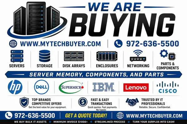 WE BUY IT & DATA CENTER EQUIPMENT. SERVERS, SWITCHES, SERVER MEMORY