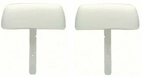 69 camaro headrests molded white pr new